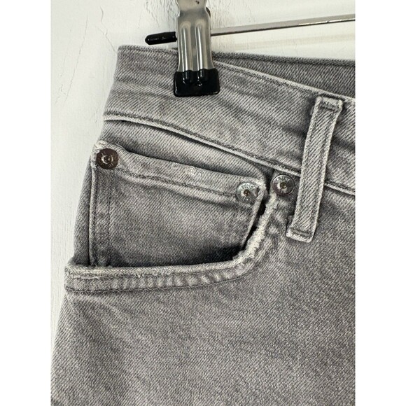 New Agolde Nico Jeans 28 High Rise Slim Straight In Firetold Gray Button Fly New - Picture 4 of 13